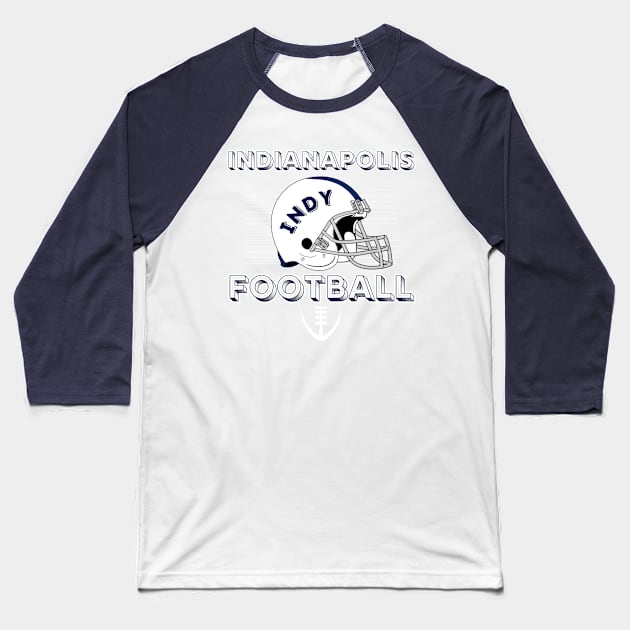 Indianapolis Football Vintage Style Baseball T-Shirt by Borcelle Vintage Apparel 